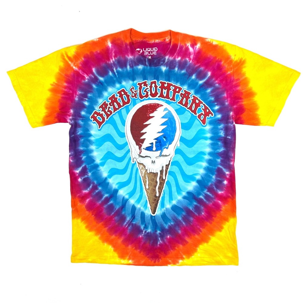 Liquid Blue Dead & Company Chicago Tour 2021 Tie Dye T-Shirt Mens Medium